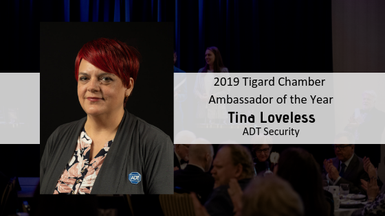 Tina Loveless Named 2019 Tigard Chamber Ambassador of the Year