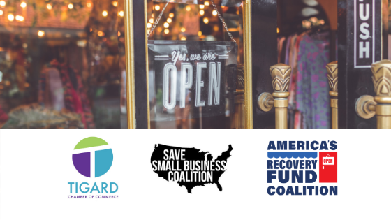 Tigard Chamber of Commerce Joins More Than 100 Business Organizations to Launch America’s Recovery Fund Coalition
