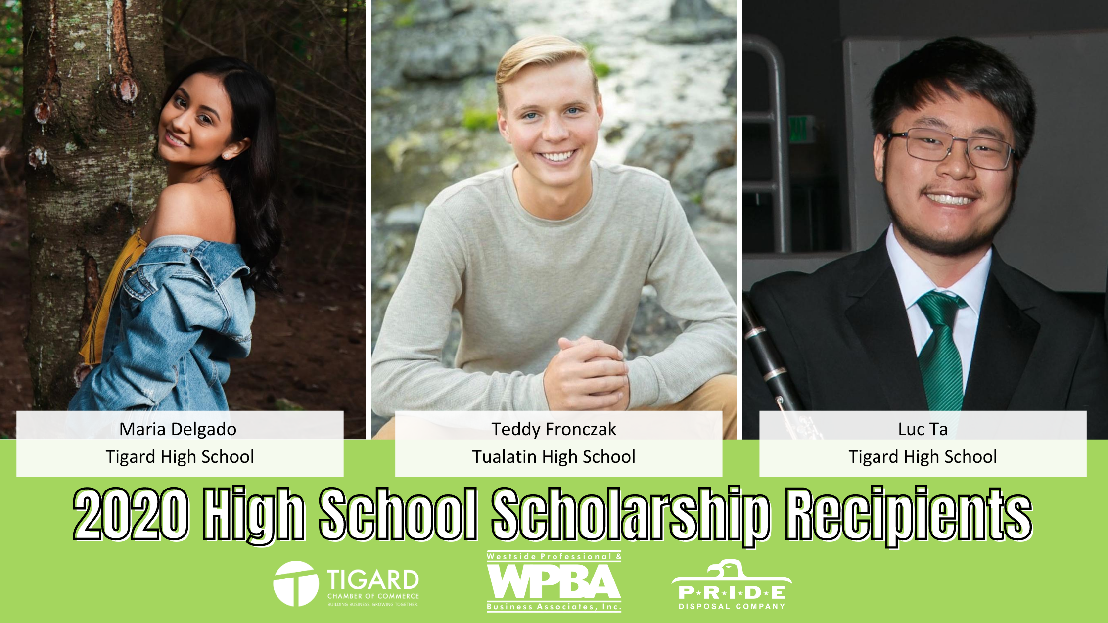 2020 High School Scholarship Reciptients