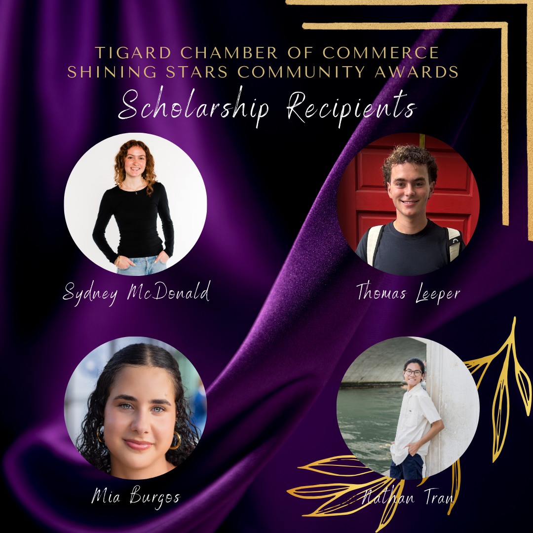 2025 Tigard Chamber of Commerce Scholarship Award Recipients